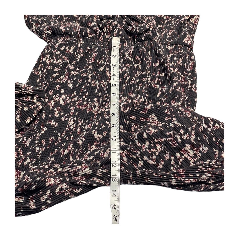 Xhilaration Jumpsuit Junior Girl Small Black Floral Tie Knot Sleeveless Wide-Leg - Picture 3 of 7